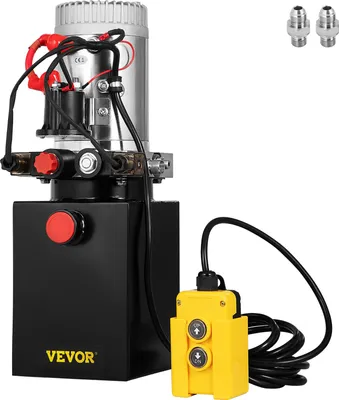 Obrázek produktu pro Hydraulická pohonná jednotka Hydraulické čerpadlo Dvojčinné hydraulické čerpadlo 12V Sklápěcí přívěs -4 Quart Kovová nádrž pro sklápěcí přívěs