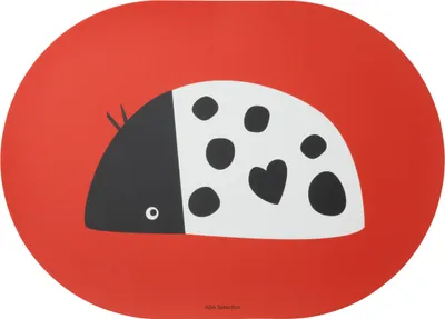 Produktbild von Asa Tischset Oval Buddies Marienkäfer Rot (46x33 cm)