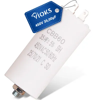 Produktbild von VIOKS Kondensator 35,00µF 450V mit Steckfahnen Befestigungsschraube CBB60