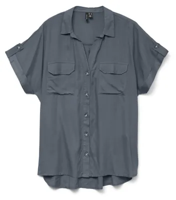 Productafbeelding van Vero Moda 10310139_2036_65, Overhemden, Dames, Grijs, M, 1 stuk, Maximale krimp: 5%; Wassen met soortgelijke kleuren; Wassen met soortgelijke kleuren