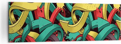 Produktbild von Bild auf Leinwand - Leinwandbild - Abstraktion modern - 160x50cm - Wand Bild - Wanddeko - Leinwanddruck - Bilder - Kunstdruck - Wanddekoration - Leinwand bilder - Wandkunst - AB160x50-3505