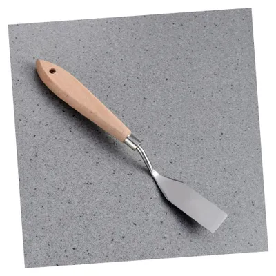 Produktbild von Flexibler, dünner Malspachtel aus Edelstahl mit Holzgriff für Acrylfarben
