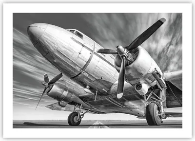 Produktbild von Poster - Poster ohne Rahmen - Flugzeug Retro Flugzeug - 70x50 cm - Wand Bild - Wanddeko - Wandbilder - Kunstposter - Wandposter - Bilder - Kunstdruck - Wanddekoration - Wandbild - P2XAA70x50-4952