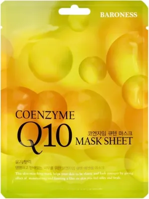 Obrázok produktu pre BARONESS Koenzýmová maska Q10 Sheet,21g - Hydratačná maska s koenzýmom Q10