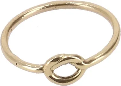 Produktbild von Filigraner Modeschmuck Ring aus Indien, Boho Schmuck - Knoten/gold, Messing, Ringgröße: 54 (17,2 Mm), 0,5*0,5 cm
