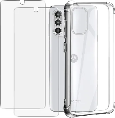 Immagine prodotto di 2 custodie in vetro trasparenti per Motorola Moto G52