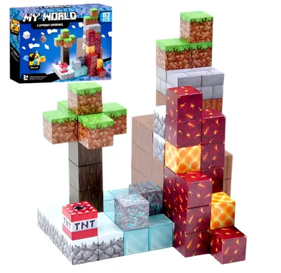 Produktbild von Magnetbausatz Minecraft Diamant Lava TNT 87 Teile