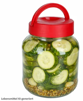 Obrázek produktu pro Skleněná nádoba na potraviny Kim, 1,7 l, se víkem a uchem, sklenice na okurky