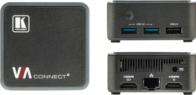 Produktbild von Kramer Electronics VIA Connect², 4192 MB, LPDDR4, 32000 MB, 1000 Mbit/s, Schwarz, Aluminium