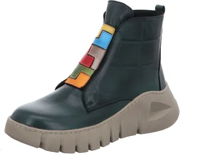 Produktbild von Gemini Damen Stiefelette geometrische Formen Reißverschluss Profilsohle 033309-02, Größe:38 EU, Farbe:Grün