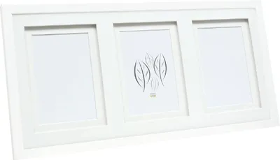 Produktbild von Deknudt S65KK1 Bilderrahmen mit Doppelpassepartout Weiß 3x 10x15 cm