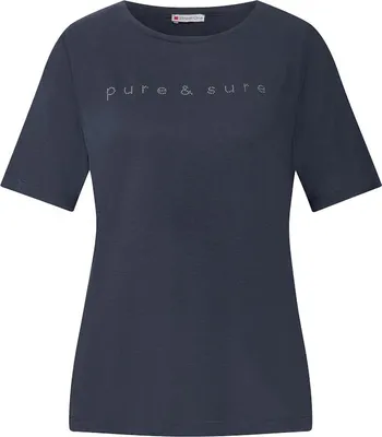 Produktbild von silk look shirt w.stone wordin 26859 deepwater blue Größe 34