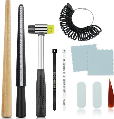 Produktbild von Ringmaßset 11-teilig, Kunststoff Ringmaßbänder, Ringmaßstab, genaue Maßbestimmung, für Feste