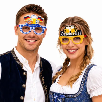 Bierfeestbrillen mit Flaggenmotiven, 2 Stück, für Kostümfeste