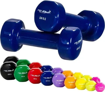 Image de Lot de 2 supports en vinyle : 5 kg (vert) et 2 kg (rouge)