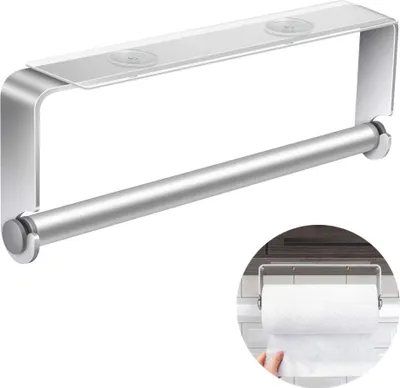 Produktbild von Küchenrollenhalter ohne Bohren,Küchenpapierhalter Wandmontage Papierrollenhalter Aufbewahrung Organisator