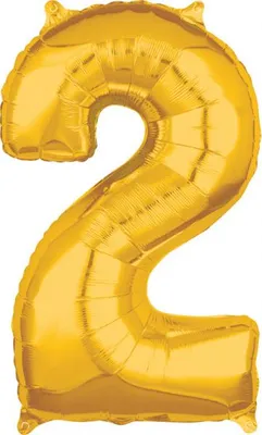 Image de Ballon 26 or chiffre 2 1 pc.
