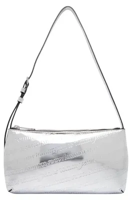 Image de Tommy Jeans sac épaule argenté métallisé, logo embossé