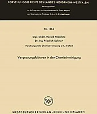 Zdjęcie produktu dla Vergrauungsfaktoren in der Chemischreinigung