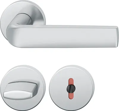 Produktbild von FSB Drückergarnitur 12 1267 ASL auf Rosette WC, Edelstahl matt