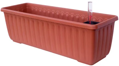 Zdjęcie produktu dla Plastia | Sadzarka Siesta - 17L - Terracota - Samopodlewająca - Idealna do pielęgnacji roślin