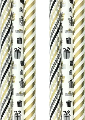 Image de Papier cadeau de la gamme TOUCH OF GOLD - 3 mètres x 70 cm - 6 rouleaux