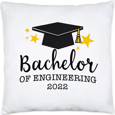 Produktbild von Bachelor of Engineering 2022 Kissen inkl. Füllung Abschluss Geschenk Studium Absolvent Bachelorabschluss Uni