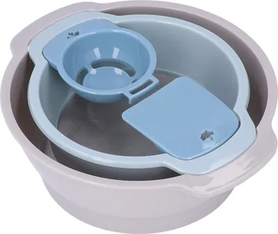 Produktbild von 4-teiliges Pollensieb-Set, stapelbares Design, platzsparend, leichtes Trimmtablett mit Netz zum Backen in der Küche