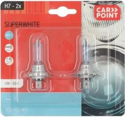 Obrázek produktu pro Autožárovka Carpoint Superwhite H7 12V 55W 2 paličky