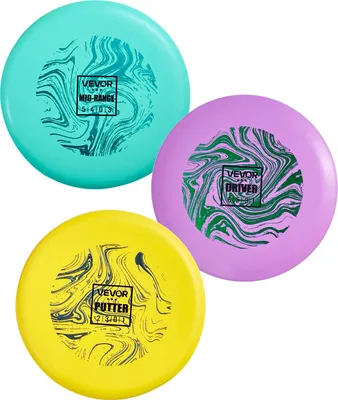 Produktbild von VEVOR Discgolf-Set Starterset (3 Stk.), Frisbeescheiben für Ganzkörper-Krafttraining, mit Putter, für Garten Rasen Strand und Park im Freien