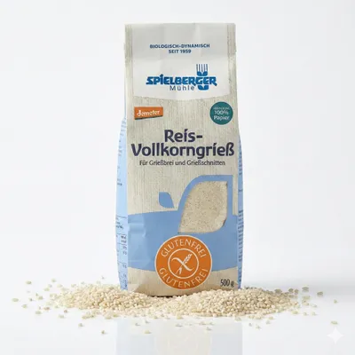 Produktbild von Spielberger Glutenfreier Reis-Vollkorngrieß 500 g - 1 Beutel