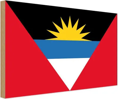 Produktbild von vianmo Holzschild 20x30 cm Antigua und Barbuda Flagge Fahne Wappen