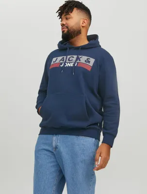 Produktbild von JACK&JONES PLUS JJECORP LOGO SWEAT HOOD NOOS PLS Navy Blazer/PLAY 4 EU2XL/US1L
