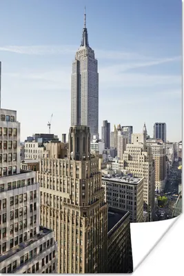 Produktbild von MuchoWow® Poster New York - Empire State Building - Skyline 80x120 cm - Papierdruck