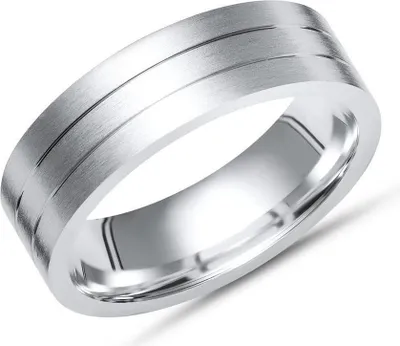 Produktbild von Unique Silberring 925 Sterling Silber matt 6,5mm breit R8511