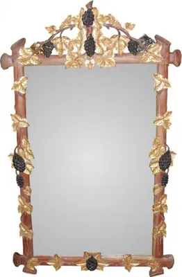 Produktbild von Casa Padrino barock Wandspiegel Weintrauben Braun/Gold/Schwarz Antik-Look 141 x B 85 cm - Hotel, Restaurant Möbel