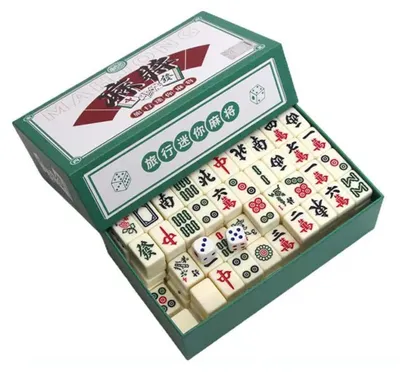 Zdjęcie produktu dla Mini Mahjong – Tradycyjna chińska gra rodzinna, składająca się z 144 elementów