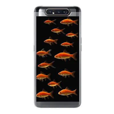 Produktbild von MuchoWow® Handyhülle Schutzhülle Hülle für Samsung Galaxy A80 Goldfisch - Tiere - Schwarz Silikon Softcase Handy Hülle - Schutzdeckel