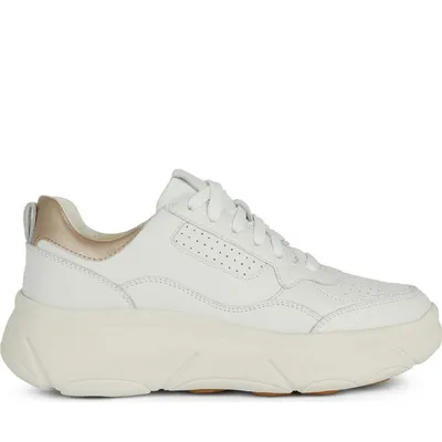 Obrázek produktu pro Geox D Nebula 2.0 XB dámské kožené tenisky v bílé barvě - 7 Velká Británie - 40 EU - 10 US / White