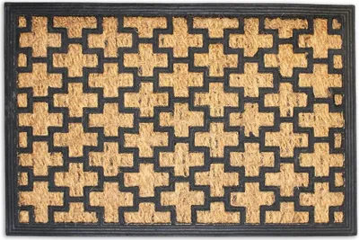 Zdjęcie produktu dla HOME ELEMENTS Mata PP + kokos, CRISS CROSS, 40x60 cm