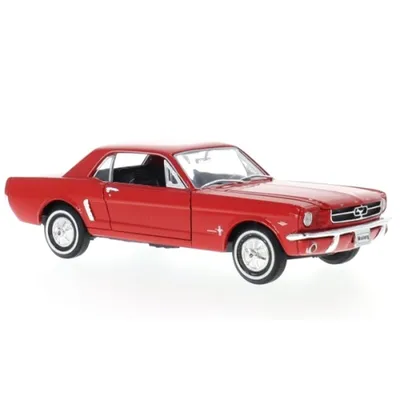 Immagine prodotto di Modello in scala di una Ford Mustang Coupe, colore rosso, anno 1964