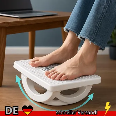 Produktbild von Tragbar Keit Fuß Stütze Unter Schreibtisch Ergonomischer Hocker mit Massage