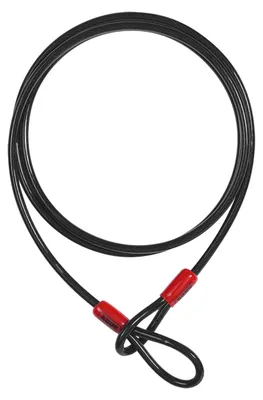 Productafbeelding van Abus Ogenkabel Cobra 10 - Stalen Kabel met Kunststof Coating - Beschermt tegen Beschadigingen - Combineerbaar met Abus Beugel- en Hangsloten - 500 cm x 10 mm - Zwart