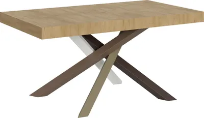 Immagine prodotto di ITAMOBY - Tavolo allungabile 160/420x90 cm Volantis quercia natura gambe multicolore 4/C