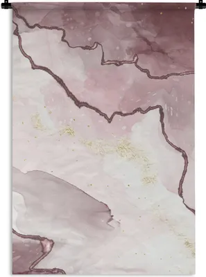 Produktbild von MuchoWow® Wandteppich Wandbehang Marmor - Rosa - Muster 60x90 cm Tapisserie Dekoration Wandtuch - Foto-Teppich - Abwaschbar
