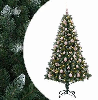 Imagen del producto de vidaXL Árbol de Navidad artificial con adornos, 240 cm, 300 luces LED