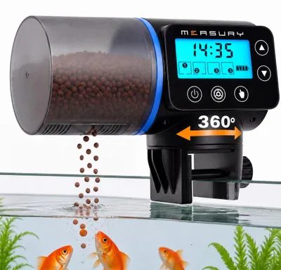 Fischfutterautomat, automatisch, bis zu 4 Fütterungen/Tag, 200 ml