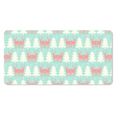 Produktbild von MuchoWow® Mauspad Mousepad Hirsche - Muster - Rosa 60x30 cm - Mousepads - Maus Mat - Pad - Mausunterlage - Nachhaltig