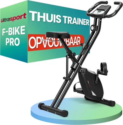 Immagine prodotto di F-Bike Pro, cyclette pieghevole per un peso massimo di 150 kg, con 16 livelli di resistenza, sella confortevole. Cyclette da interno pieghevole, elegante e ideale per l'allenamento fitness