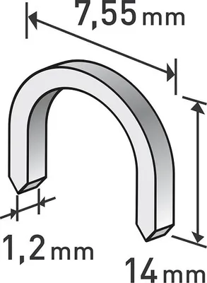 Produktbild von Spony oblé, balení 1000ks, 14mm, 7,55x0,52x1,2mm